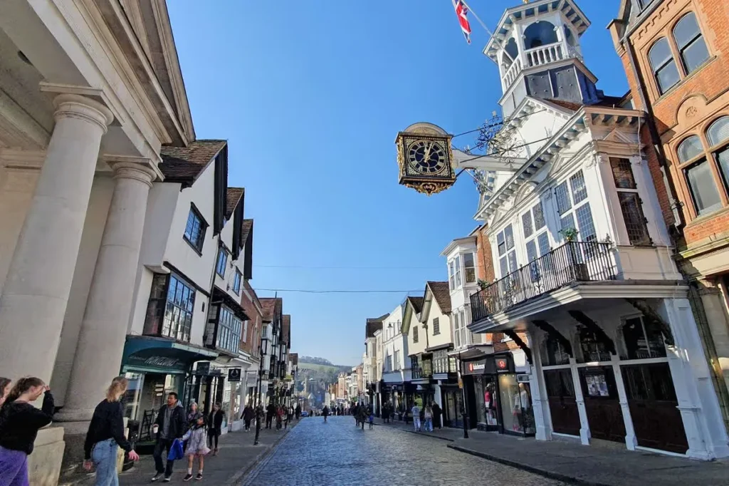 Guildford High Street in Surrey